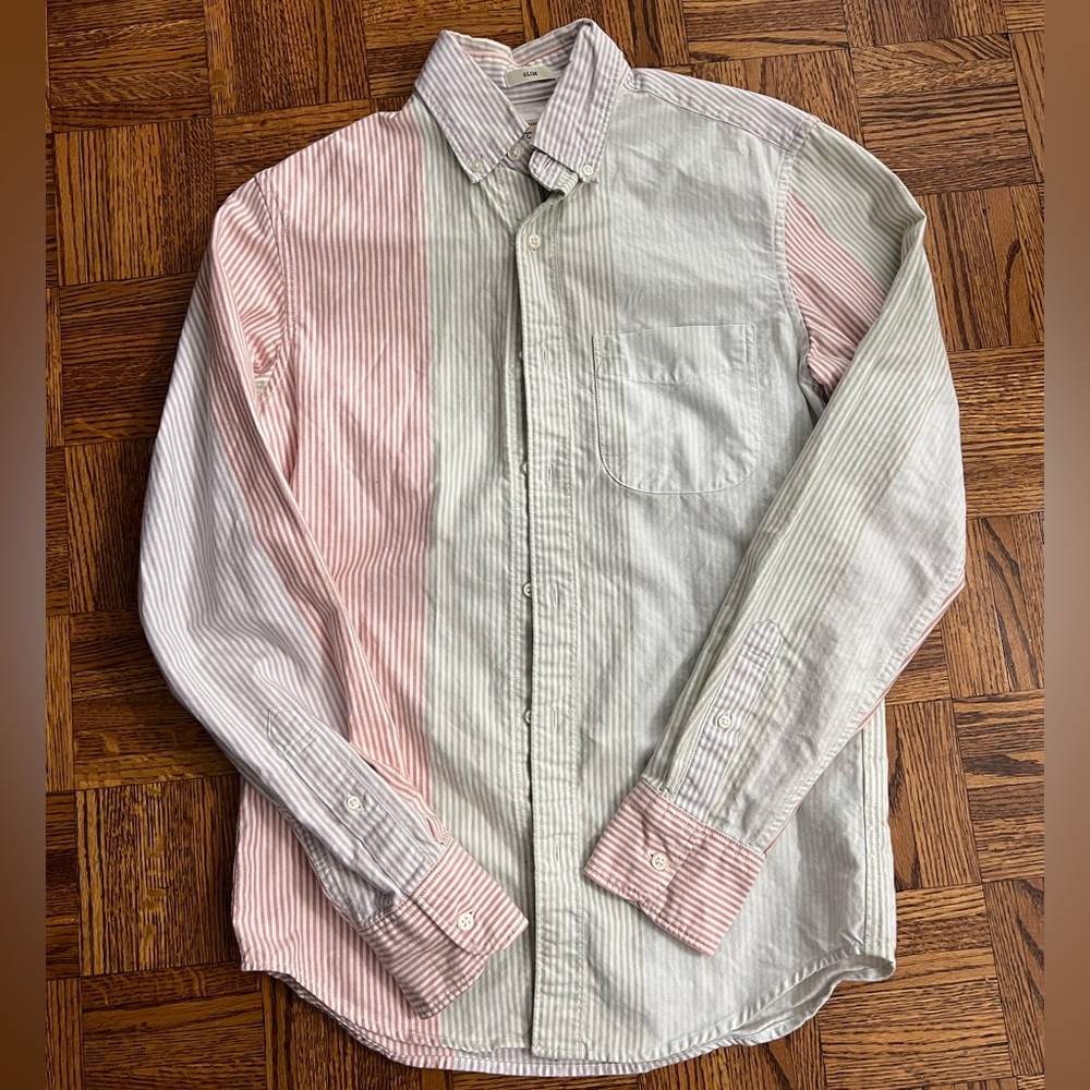 J. Crew Multi Colored Striped Button Down Oxford - image 1